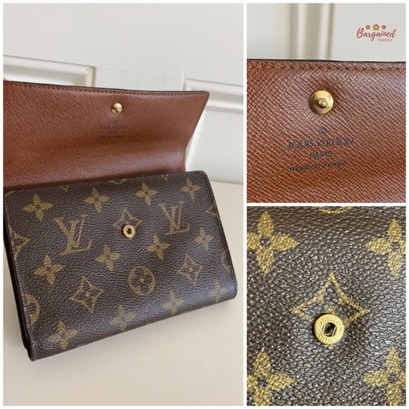 Authentic LOUIS VUITTON Brown Monogram Porte Tresor Etui Papiers Trifold Wallet - Picture 7 of 13